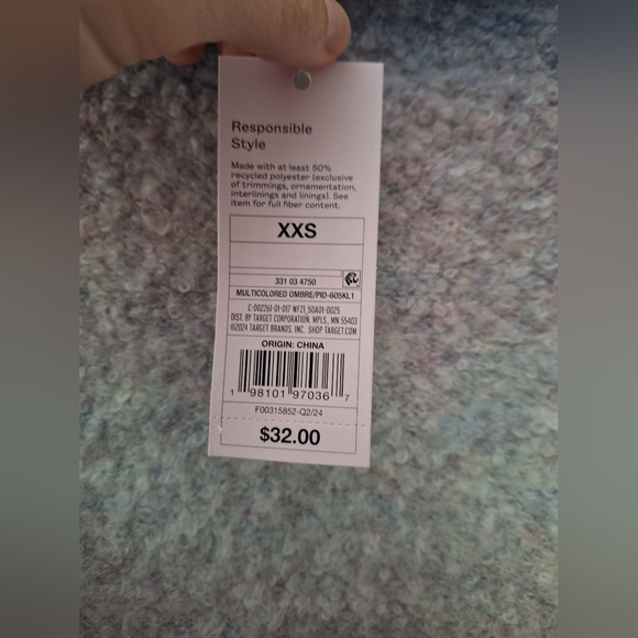 NWT Cozy Multicolor Women's Sweater Size XXS - Picture 3 of 4